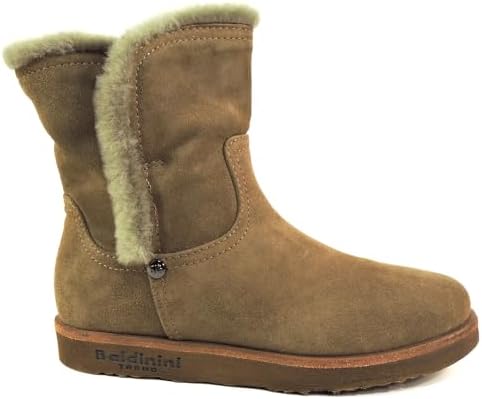 Baldinini Women's Winter Boots, Brown Suede, Lamb Fur Lined, Comfort Ankle Style 36 EU Baldinini