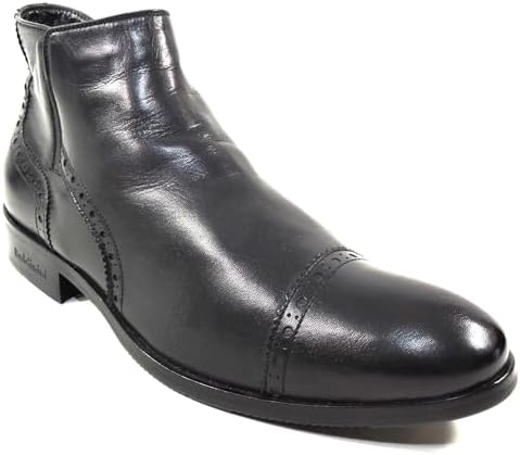 Baldinini Men's Black Soft Leather Winter Chelsea Boots, 40 EU Baldinini