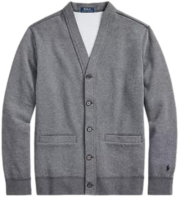 Polo Ralph Lauren The RL Fleece Cardigan (US, Alpha, Medium, Regular, Regular, Barclay Heather) Polo Ralph Lauren