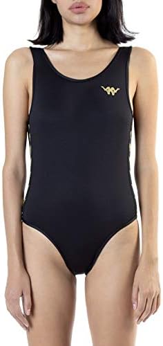 Kappa Authentic Bolla Up & Down Black Gold Bodysuit (Medium) Kappa