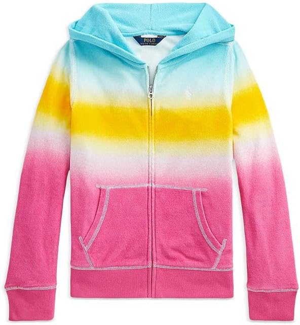 Polo Ralph Lauren Girls Ombre Terry Full-Zip Hoodie 3 3T Multi, 2 Polo Ralph Lauren