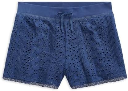 Polo Ralph Lauren Girl's Eyelet Lace Shorts Federal Blue Small S 7 Polo Ralph Lauren