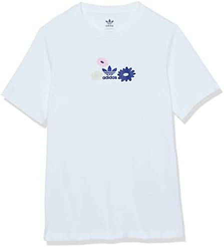 adidas Originals Girls' Flower Printed Tee, White, X-Large Adidas Originals