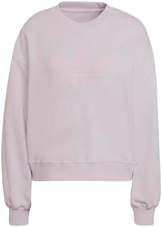 adidas Originals Womens Crew Pullover Sweatshirt, Almost Pink adidas Originals