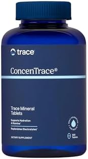 Trace Minerals ConcenTrace Trace Mineral Tablets - Supplement for Bone & Joint Support - Aids Hydration & Electrolyte Restoration - 300 Tablets (100 Servings) Trace Minerals