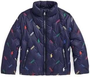 POLO RALPH LAUREN Toddler Girls Logo Down Jacket (N(8964)/R, 3T) Polo Ralph Lauren