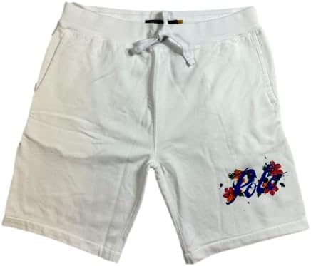 POLO RALPH LAUREN Hawaiian Aloha Floral Graphic Logo Shorts (X-Large,White Hawaiian Aloha) Polo Ralph Lauren