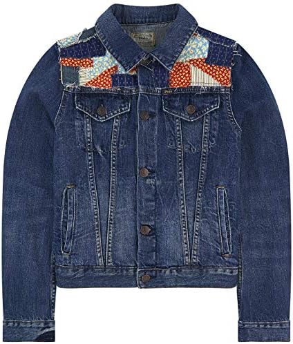 Polo Ralph Lauren Girls Patchwork Shoulders Denim Trucker Jacket (16) Polo Ralph Lauren