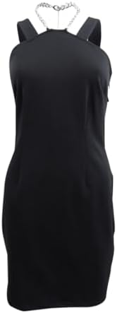 Michael Michael Kors Women’s Chain Necklace Mini Dress in Black (US, Alpha, X-Small, Regular, Regular) Michael Kors