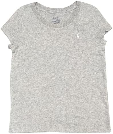 Polo Ralph Lauren Girls Crewneck T-Shirt (US, Age, 6X, Grey Heather (White Pony)) Polo Ralph Lauren