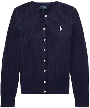 Polo Ralph Lauren Little Girl's Mini Cable Cardigan, 3T, French Navy Polo Ralph Lauren