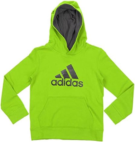 adidas Big Boys Youth Game Ready Pullover Fleece Hoodie, Green Grey Adidas