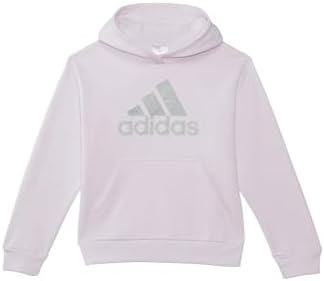 adidas Girls' Long Sleeve Essential Hooded Graphic Pullover(Big Kid) Adidas