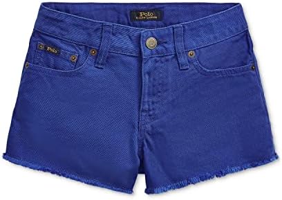 POLO RALPH LAUREN Big Girls Polo Cotton Denim Shorts (10 Years, R_B(3001)/W) Polo Ralph Lauren