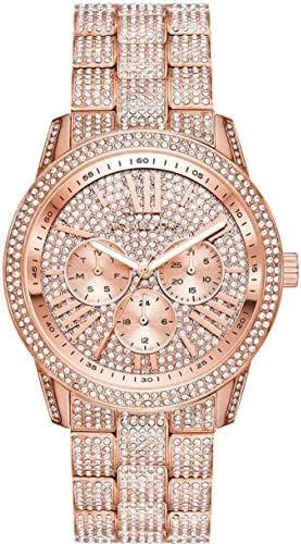 Michael Kors MK6933 Bradshawn Rose Gold Tone Dial Pave Glitz Crystal Accent Stainless Steel Women's Watch Michael Kors