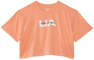 Under Armour Girls' Branded Boxy Short Sleeve Crop (Big Kid) Under Armour