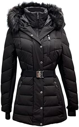 Michael Michael Kors Women's Lightweight Jacket With Detach Fur (X-Large, Black) Michael Kors