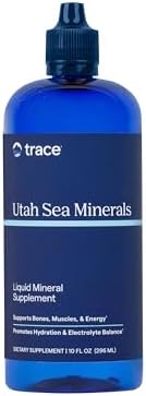 Trace Minerals Utah Sea Minerals - Liquid Nutritional Supplement with Sea Minerals - Energy Supplement with Ionic Trace Minerals, Magnesium & More - Supports Heart Health - 16 fl oz (48 Servings) Trace Minerals