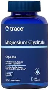 Trace Minerals Magnesium Glycinate 120mg - Bone Strength & Muscle Support - Magnesium Supplement to Aid Healthy Sleep Patterns & Relaxation - Support Nerve Function - 90 Capsules (90 Servings) Trace Minerals