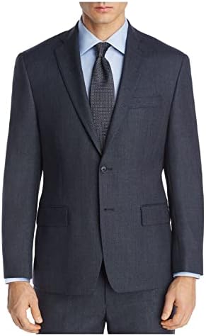 Michael Kors Mens Melange Birdseye Navy Single Breasted, Classic Fit Blazer 38S Michael Kors