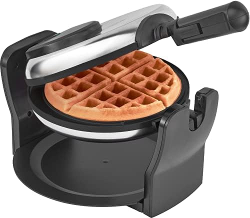 Bella - Non-Stick Rotating Belgian Waffle Maker - Stainless Steel - BPA & PFOA Free Bella