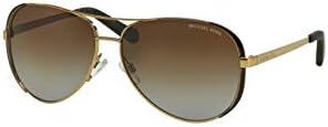 Michael Kors MK5004 Chelsea Aviator Polarized Sunglasses Gold w/Brown Gradient (1014/T5) MK 5004 1014T5 59mm Authentic Michael Kors