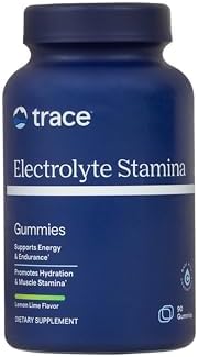 Trace Minerals | Electrolyte Stamina Gummies | Boost Energy, Endurance, Muscle Stamina and Hydration | Vegan | Lemon Lime | 90 Count (30 Servings) Trace Minerals