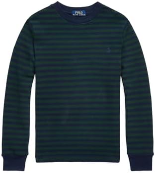 POLO RALPH LAUREN Little Boy Striped Waffle Cotton Long Sleeve Tee (Multi(3004-123)/G, 2 Years) Polo Ralph Lauren