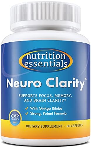 Nutrition Essentials Nootropic Brain Support Supplement - Caffeine-Free Capsules That Support The Brain - Brain Support Pills with St. John's Wort and Ginkgo Biloba Nutrition Essentials