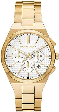 Michael Kors Lennox Chronograph Gold-Tone Stainless Steel Men's Watch (Model: MK9120) Michael Kors