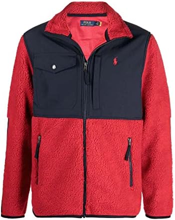 Polo Ralph Lauren Boys Colorblock Panelled Sherpa Fleece Jacket (Medium 10-12) Polo Ralph Lauren