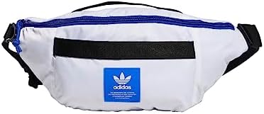 adidas Originals Sport Hip Pack/Small Travel Bag, White/Semi Lucid Blue, One Size Adidas