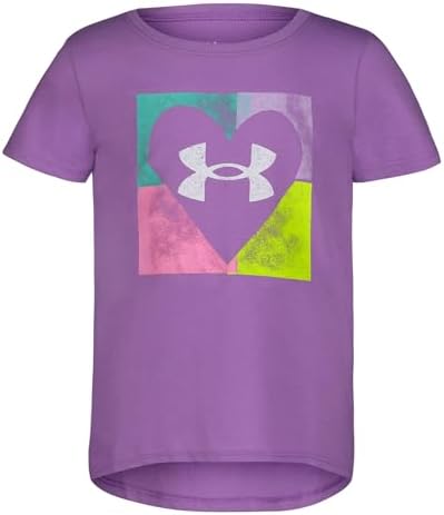 Under Armour UA Quad Heart Logo SS, Provence Purple Heart, 2T Under Armour