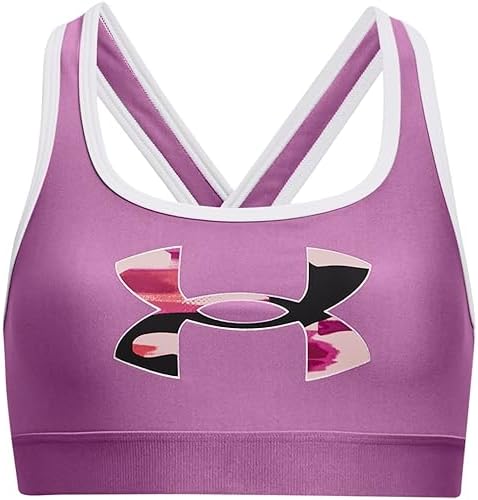 Under Armour Girls' Mid Impact Crossback Graphic Bra Under Armour