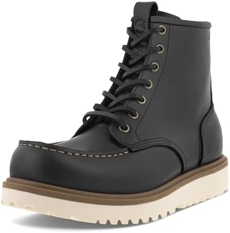 Мужские ботинки ECCO Staker Moc Toe из мягкой кожи с лёгкими резиновыми подошвами Ecco