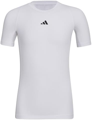 adidas Boys' Moisture Wicking Techfit Compression Shirt Short Sleeve Adidas