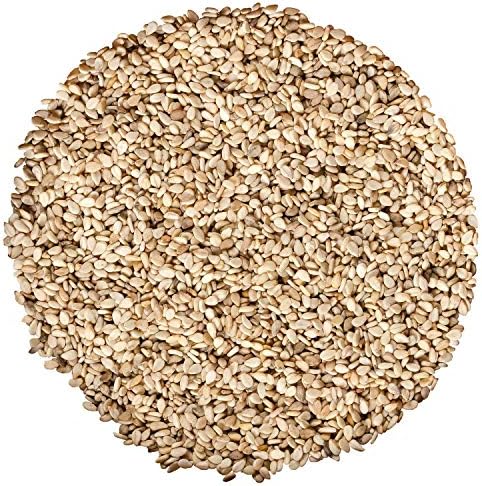 Food to Live Organic Unhulled Sesame Seeds, 1 Pound — Non-GMO, Whole Natural Raw White Sesame Seeds, Kosher, Vegan, Bulk, Rich in Dietary Fiber, Protein, & Iron. Crunchy Texture. Great for Baking. Food to Live