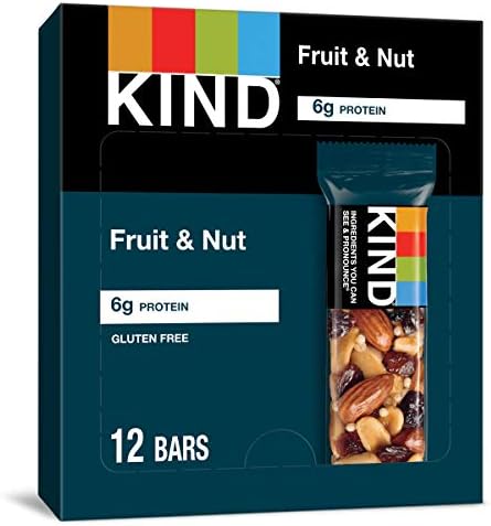 KIND Bars, Caramel Almond & Sea Salt, Healthy Snacks, Gluten Free, Low Sugar, 6g Protein, 12 Count Kind