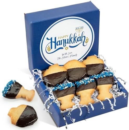 Hanukkah Cookies | Menorah & Dreidel Shortbread Cookies | Chocolate Cookies, Holiday Gift Box | Gourmet Food Gifts for Men, Women, Kids, Corporate Gifts | Kosher & Nut Free- Stern’s Bakery Stern's Bakery