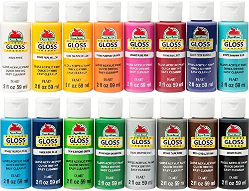 Apple Barrel Gloss Paint Set, 16 Piece (2-Ounce), PROMOABG Colors Apple Barrel