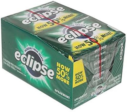 Eclipse Spearmint, 8 Count (GUM - BIG SIZE/PLENTY PACK) Eclipse