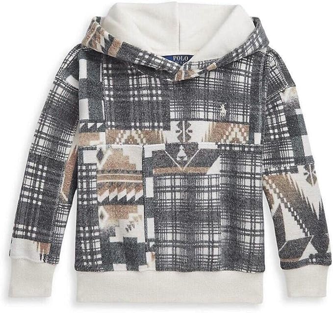 Ralph Lauren Polo Boys Fleece Southwestern Patchwork Hoodie 3 3T Multi Polo Ralph Lauren