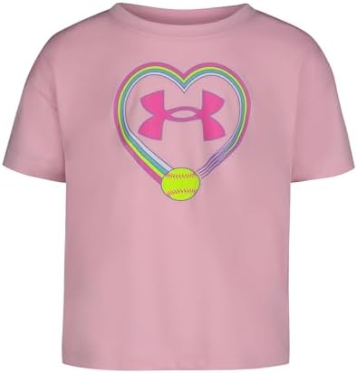 Under Armour UA Heart Logo SS, Pink Softball, 5 Under Armour