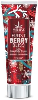 Hempz Frost Berry Bliss Bronzer, 8 oz - Limited Edition Holiday Instant Color Hempz