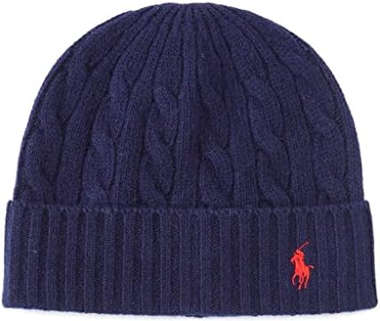 Polo Ralph Lauren Men`s Wool Blend Classic Cable Beanie (One Size, N_Navy(PC0792-433)/R) Polo Ralph Lauren