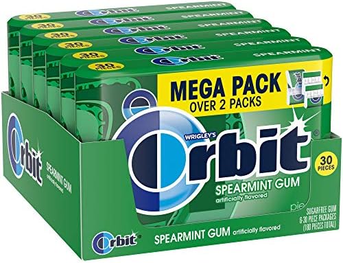 Orbit Peppermint Sugar Free Chewing Gum - 32.1 Oz, 30 Count (Pack of 6) Orbit