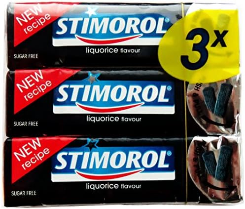 STIMOROL Chewing Gum: Licorice ( Pack of 3 ) Mondelez International