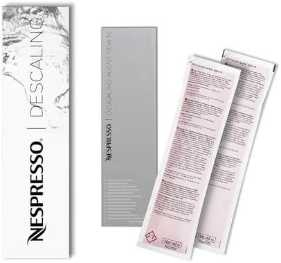 Nespresso Descaling Kit Solution, Compatible with all Nespresso models, 2 Pack Nespresso