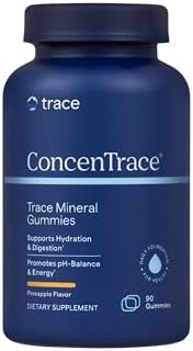 Trace Minerals | ConcenTrace Chewable Gummies Full Spectrum | Provide Potent Energy, Metabolic & Mood Support | Healthy Joints Bones and Teeth | Natural Pineapple | 90 ct Trace Minerals