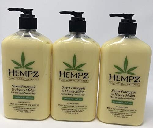 Hempz Sweet Pineapple & Honey Melon Lotion 3 Pack 17oz Each Hempz